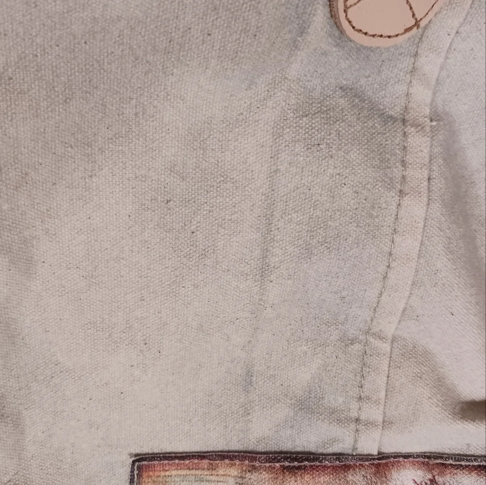 Vintage Addiction Mermaid Canvas Leather Tote - Picture 11 of 13